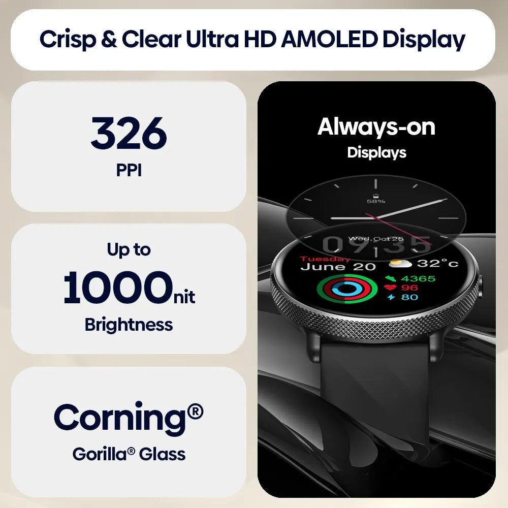 GTR 3 Pro Voice Calling Smart Watch 1.43'' AMOLED Display 316L Stainless Steel Fitness Tracking Smartwatch for Men Women