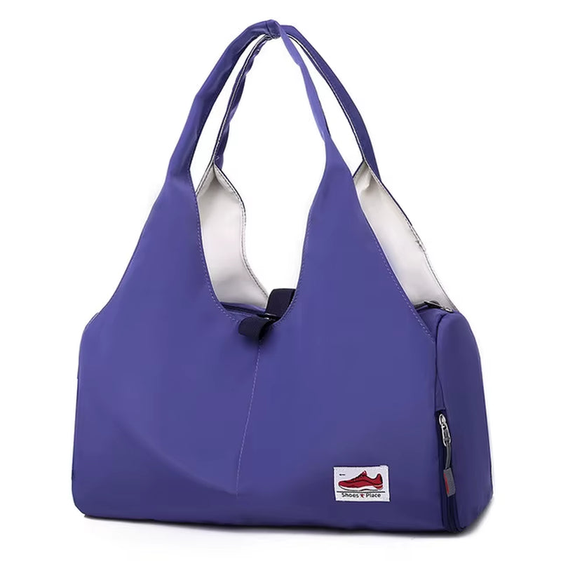 Women'S Bag Nylon Yoga Mat Carry Shoulder Handbag Ladies Academy Female Travel Bolsas Duffle Shoe Bags for Gym Sports Fitness