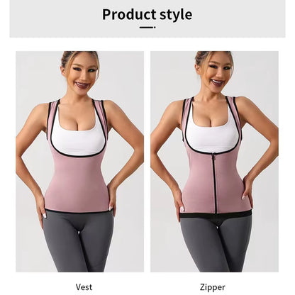 1Pcs Sweat Vest for Women Weight Loss Sweat Workout Tank Top Slimming Sauna Shirt, Heat Trapping Sweat Compression Vest