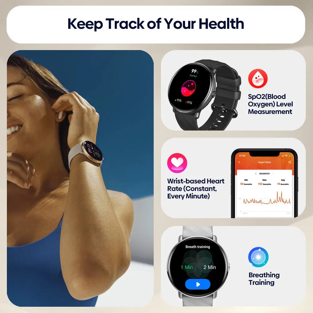 GTR 3 Pro Voice Calling Smart Watch 1.43'' AMOLED Display 316L Stainless Steel Fitness Tracking Smartwatch for Men Women